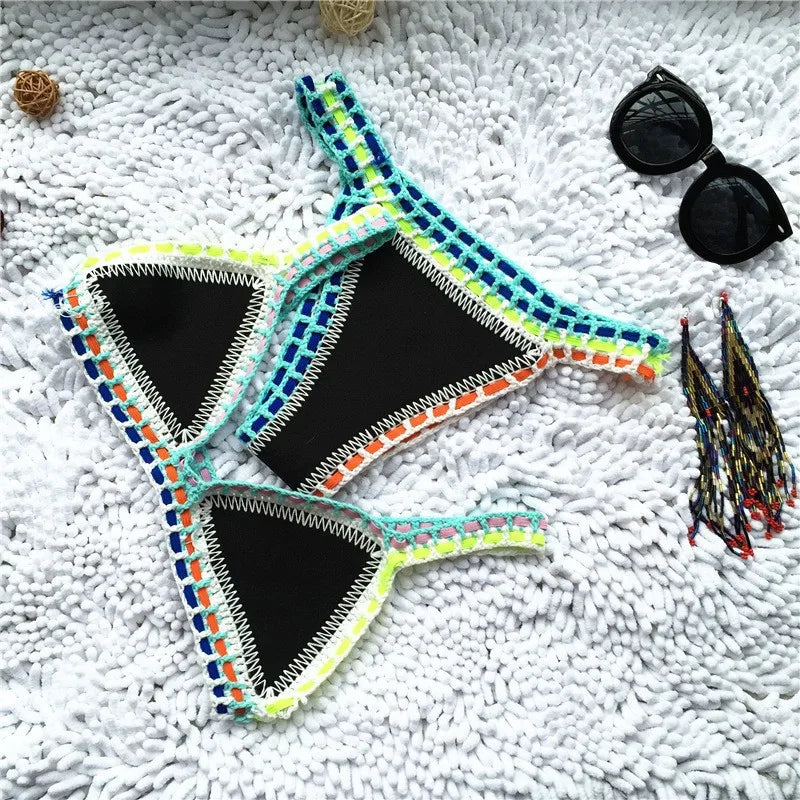 Vibrant Reversible Handknitted Bikini