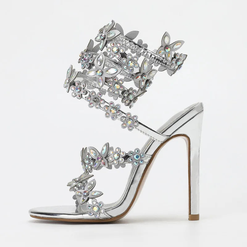 Rhinestone Gladiator Stiletto