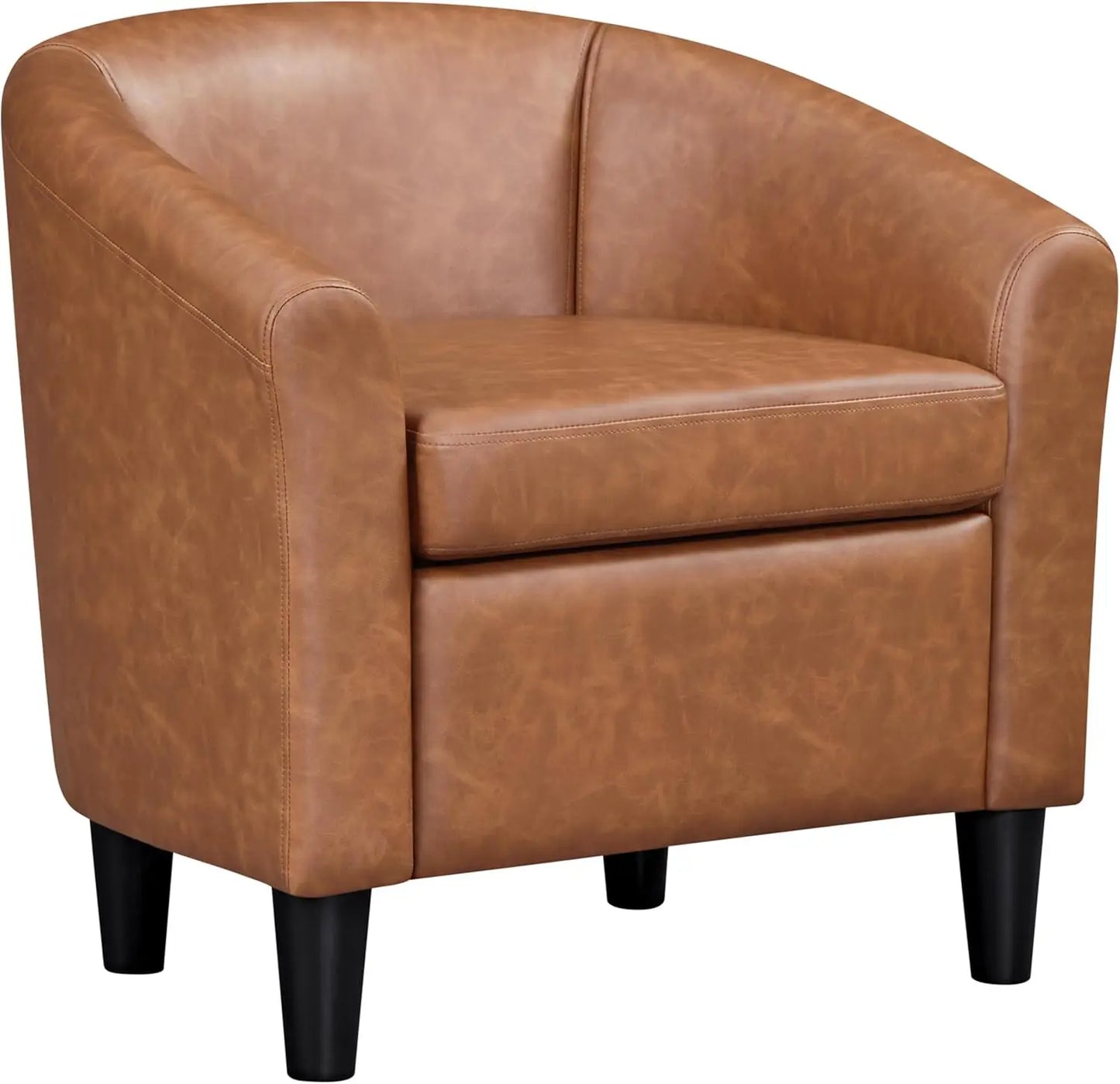 Modern Faux Leather Club Chair