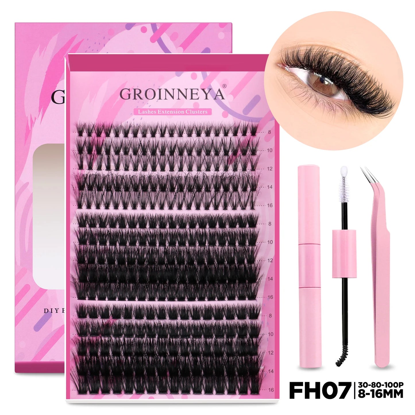 Lash Extension Kit Individual Lashes Cluster Mix Eyelashes