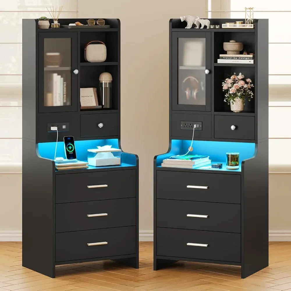 LED Night Stand with Charging Station