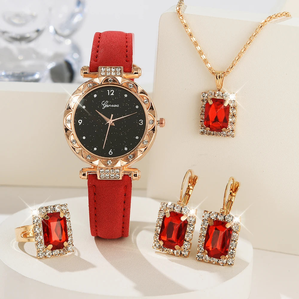 Elegant Fashion Watch & Jewelry Set