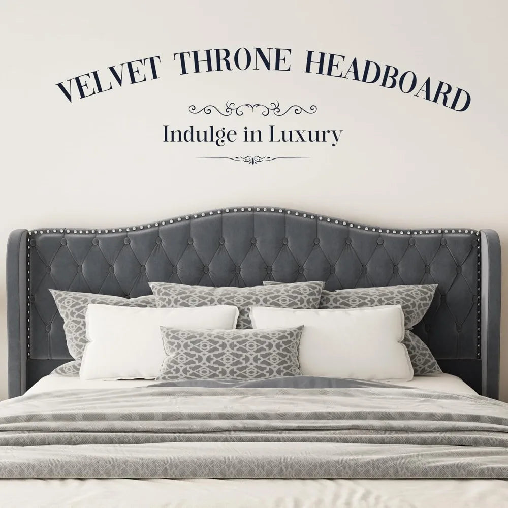 Luxury Tufted King Platform Bed