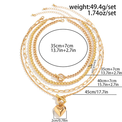 Heart Pendent Choker Set
