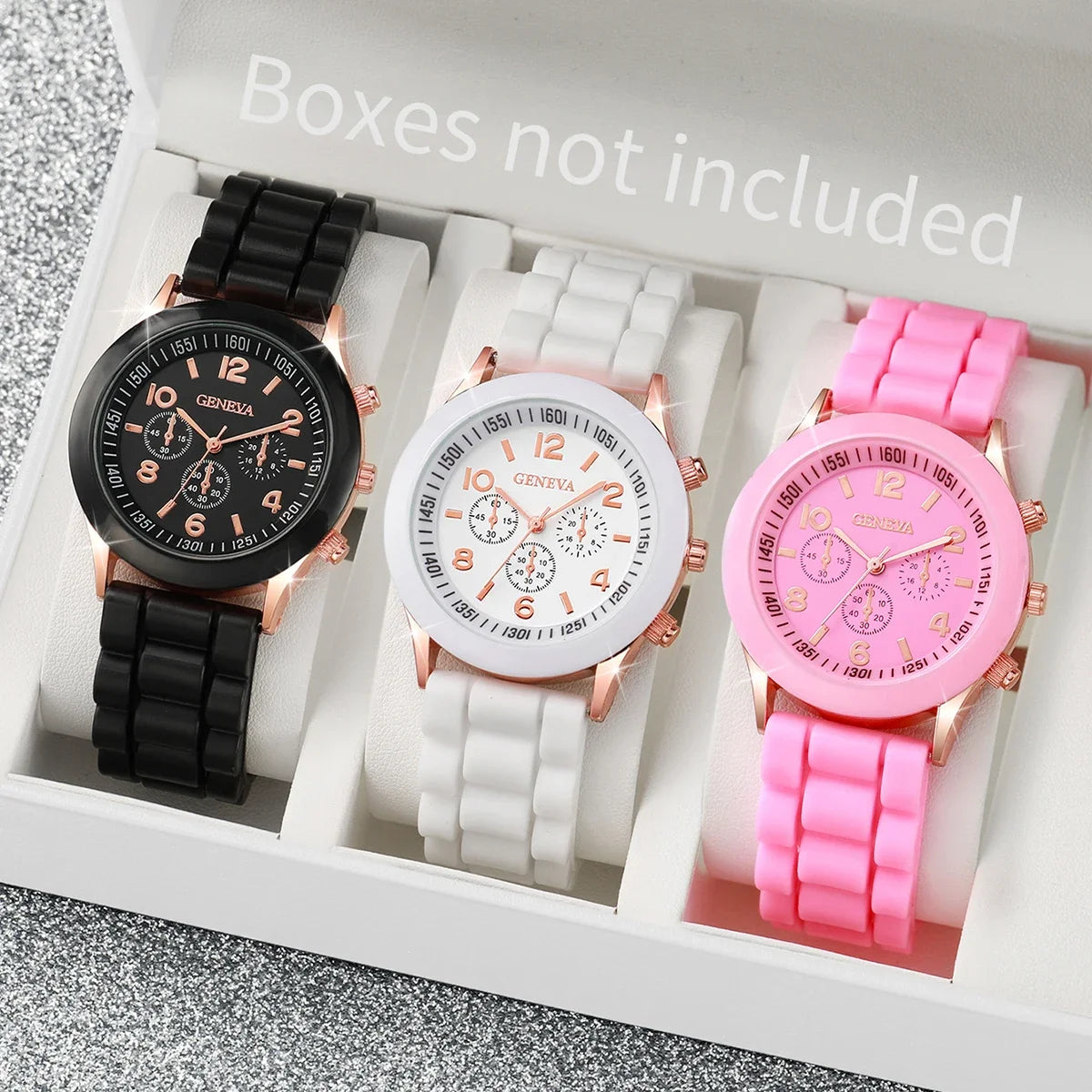 Heart & Pearls Accessory Set / Quartz Watch Trio