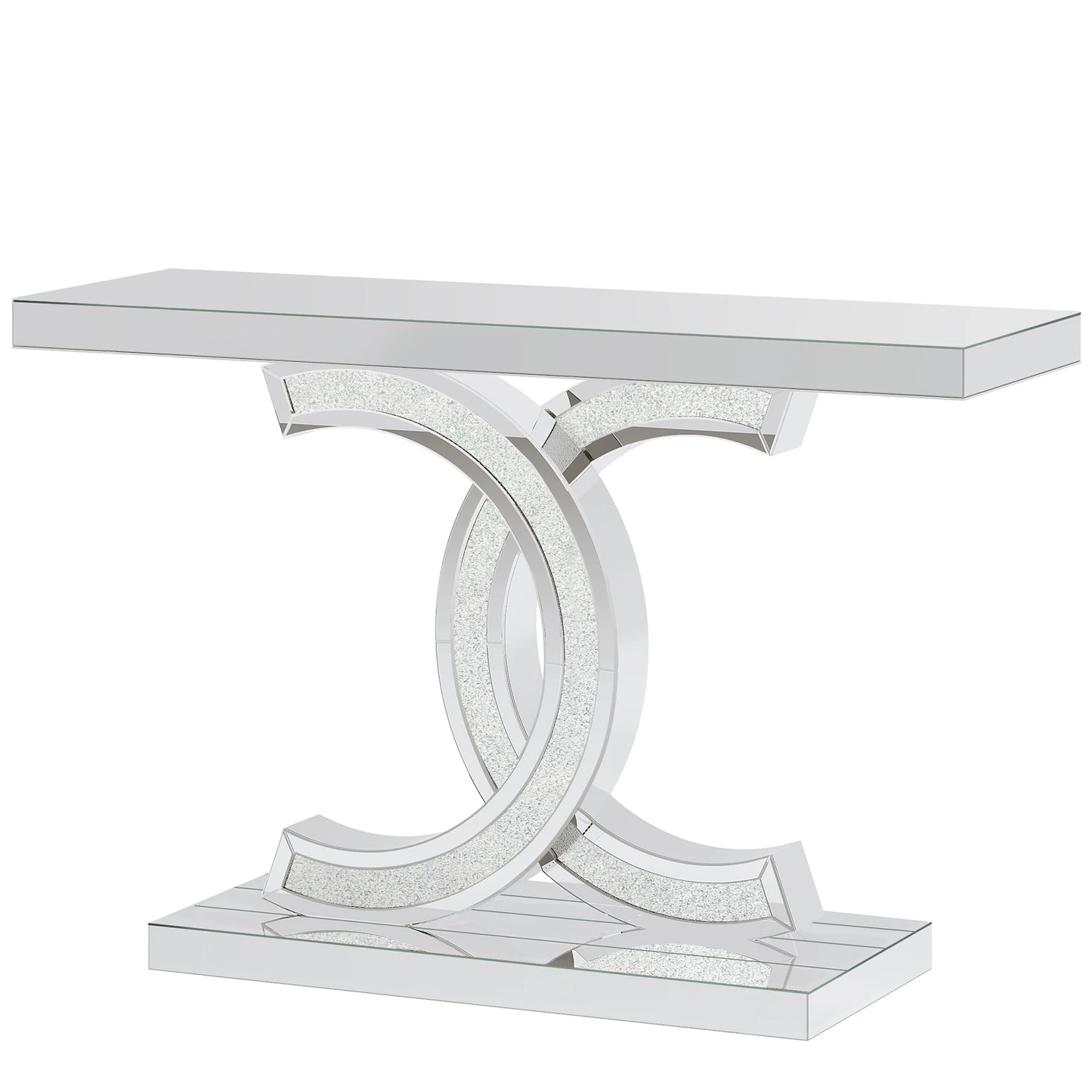 Designer Gold Entryway Table With Faux Marble