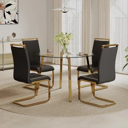 City Chic 42” Round Dining Table Set for 4,