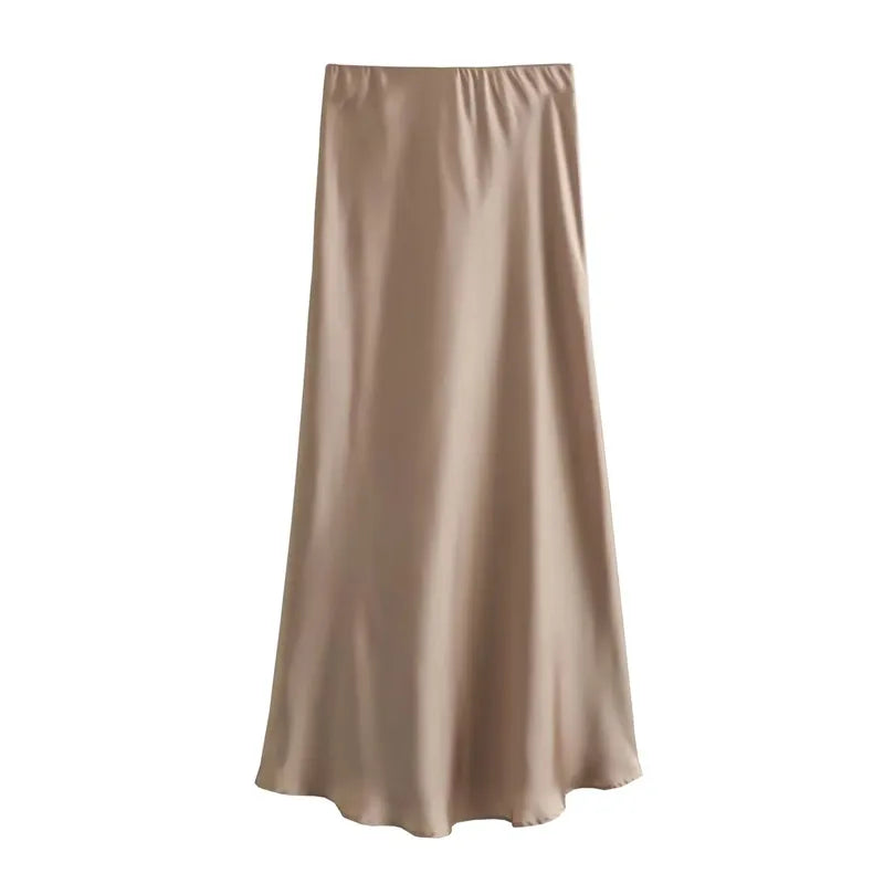 Trumpet Satin Skirt