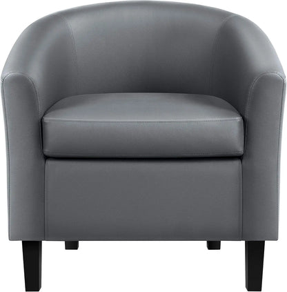 Modern Faux Leather Club Chair