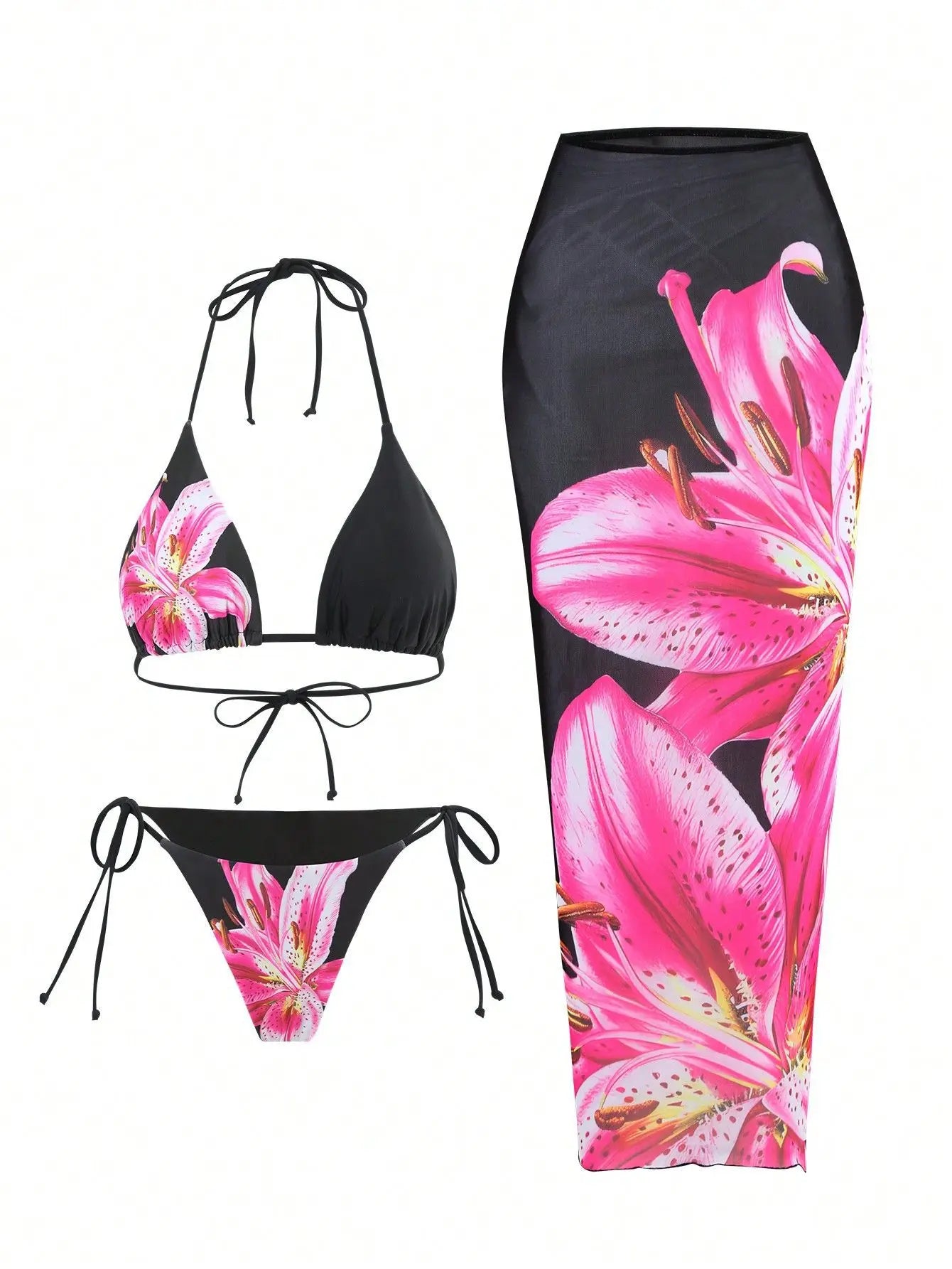 Tropical 3 Piece Swimwear Set
