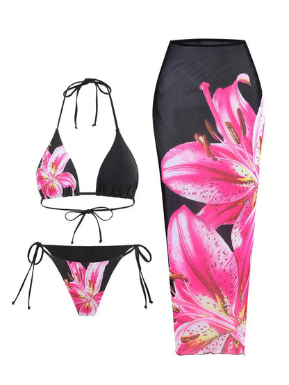Tropical 3 Piece Swimwear Set
