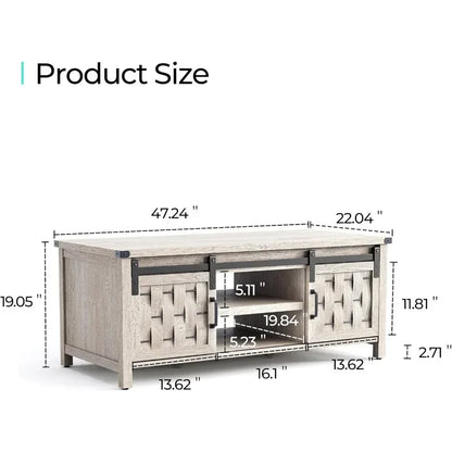 Farmhouse Cocktail Table w/ Storage