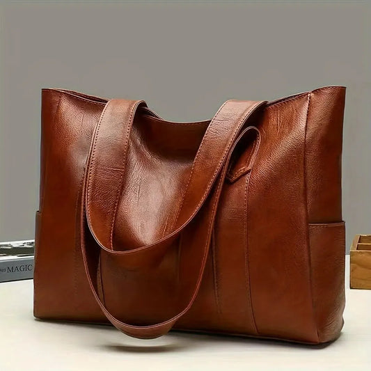 Vintage Vegan Leather Tote
