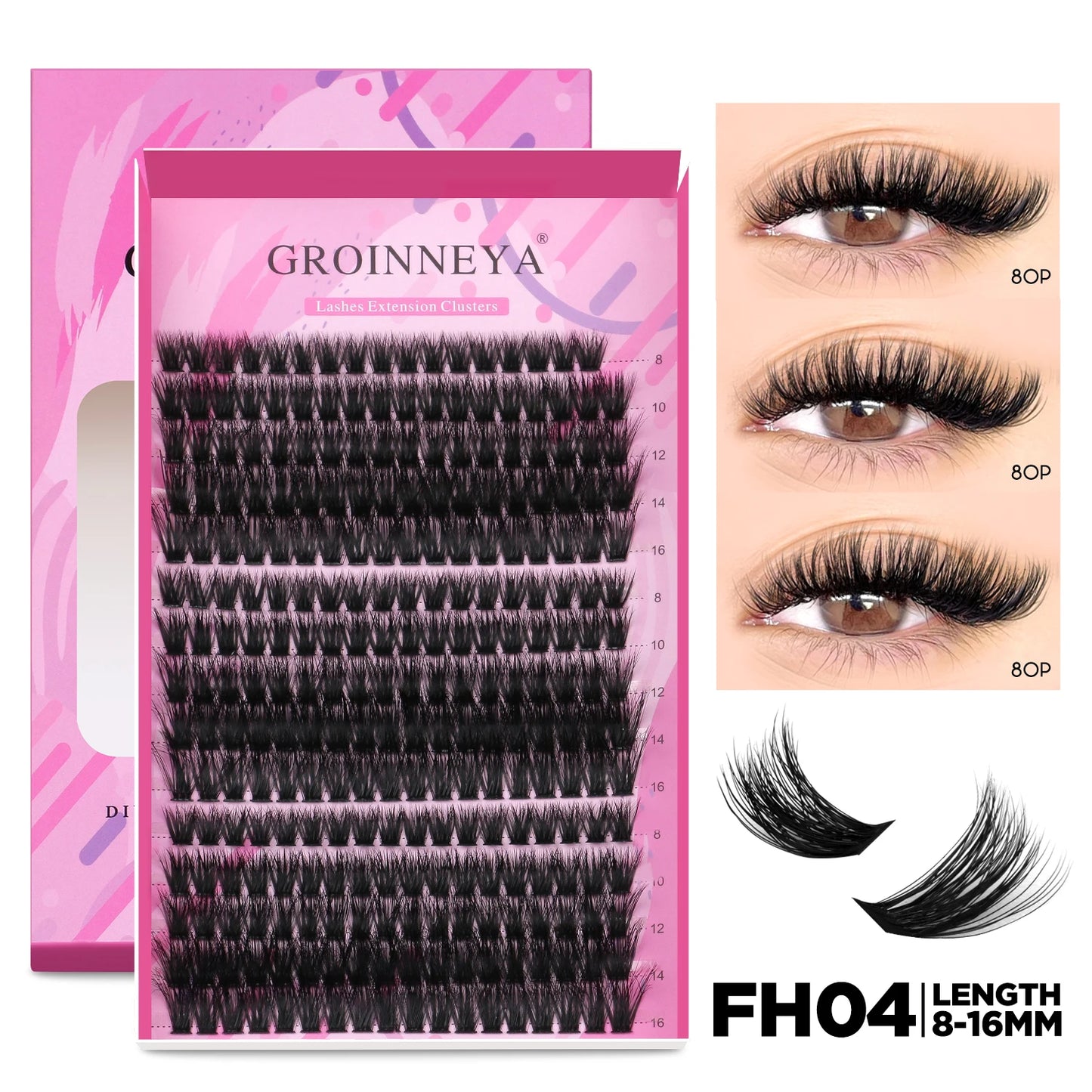 Lash Extension Kit Individual Lashes Cluster Mix Eyelashes