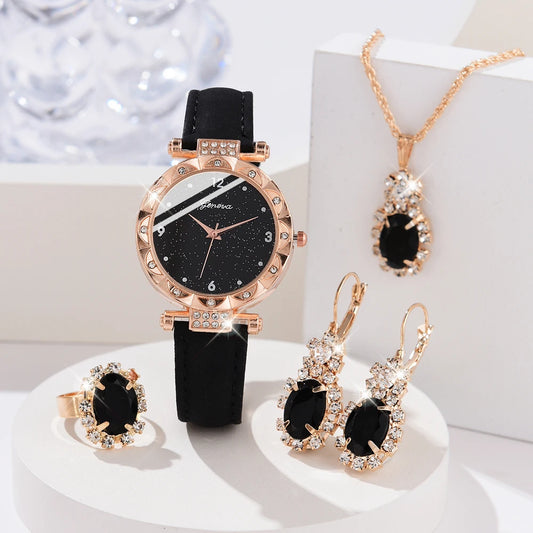 Elegant Fashion Watch & Jewelry Set