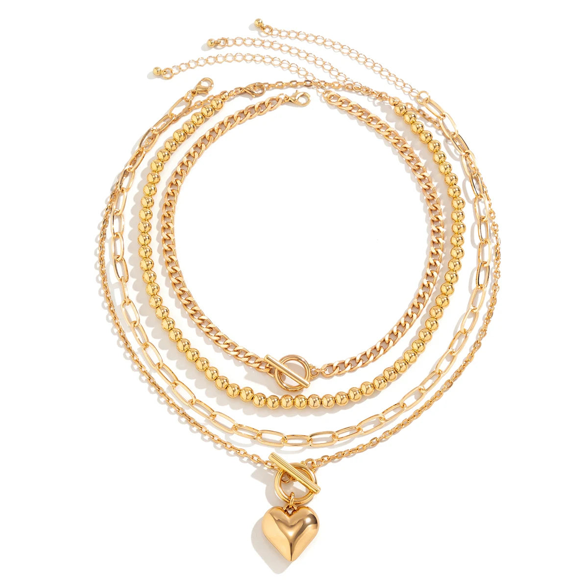 Heart Pendent Choker Set