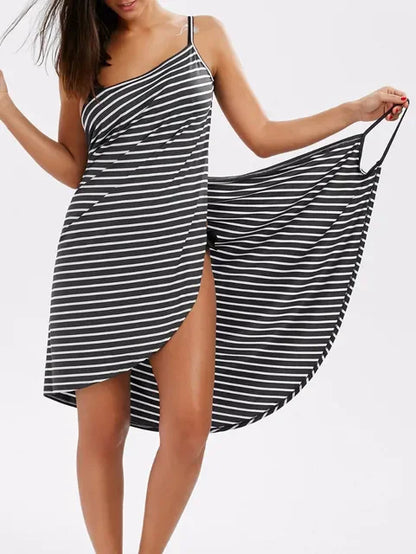 Solid Color Wrap Beach Cover Up