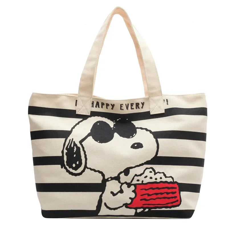Snoopy Large Canvas Tote