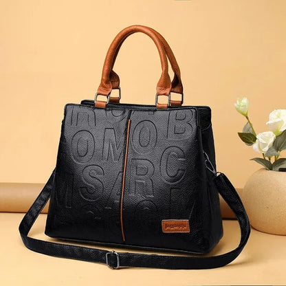 Vegan Leather Monogram Tote