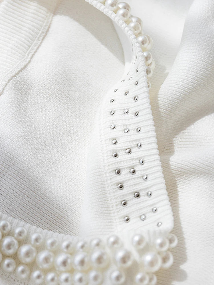 Beaded Collar Sweater Tank