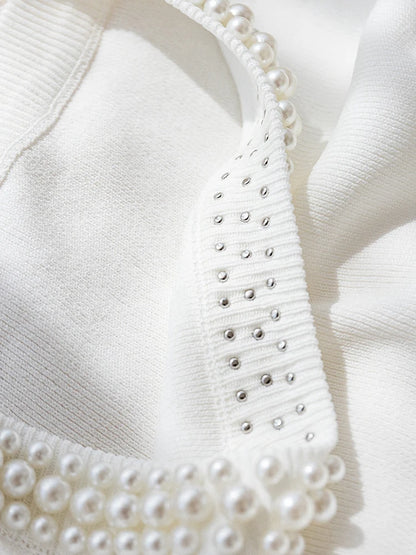 Beaded Collar Sweater Tank