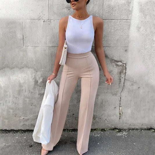 Trendy Flared Leg Trousers