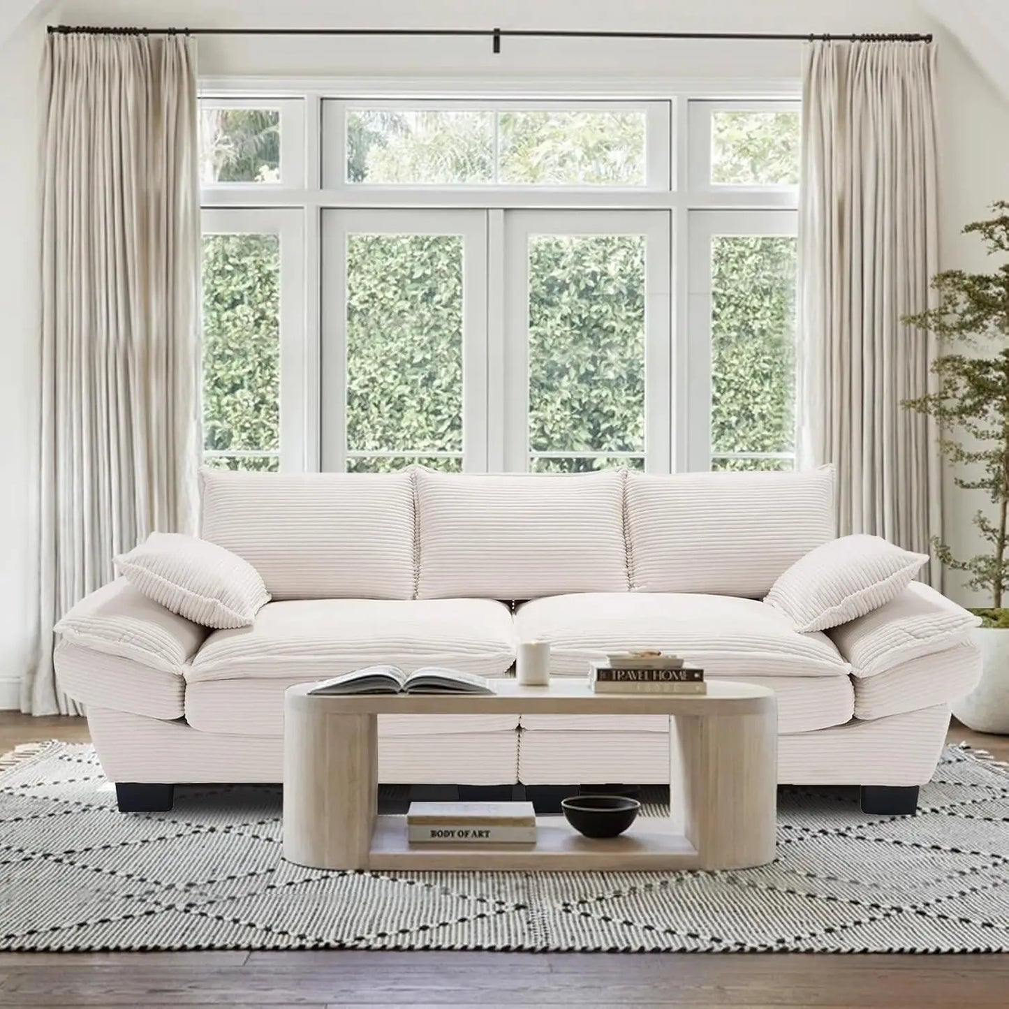 Comfy Corduroy Loveseat