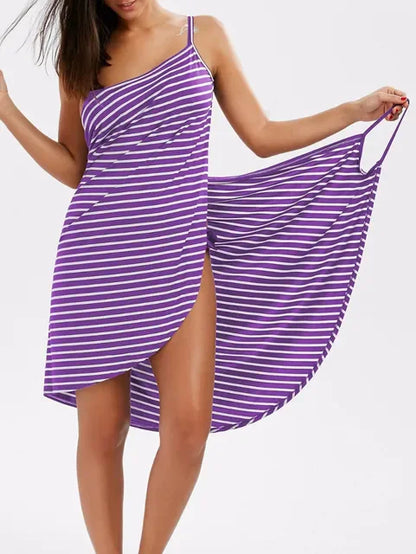Solid Color Wrap Beach Cover Up