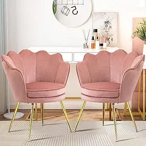 Shell Back Accent Chairs/ Set of 2