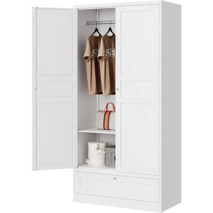 Metal Wardrobe Closet,72" H