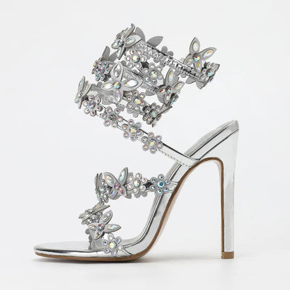 Rhinestone Gladiator Stiletto