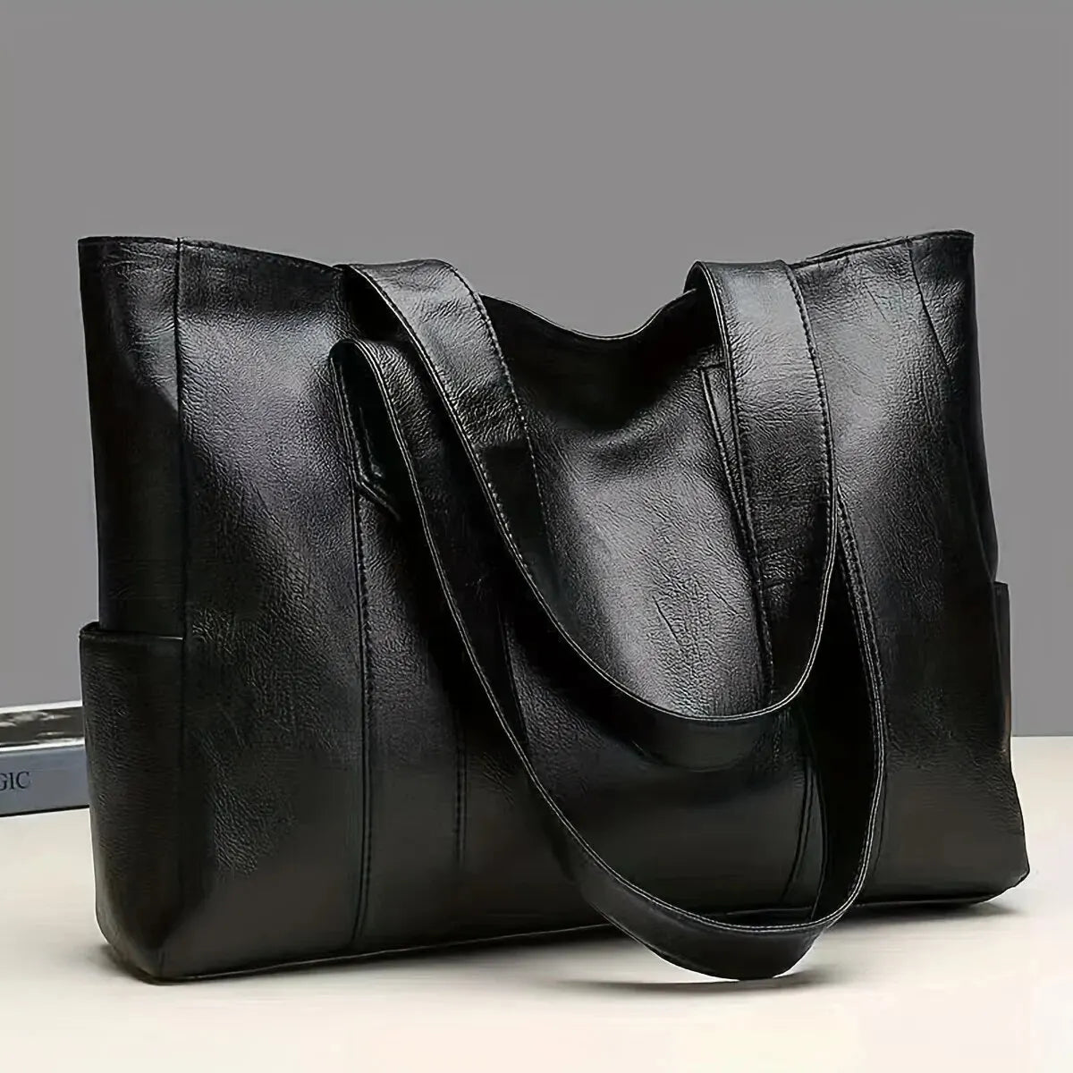 Vintage Vegan Leather Tote