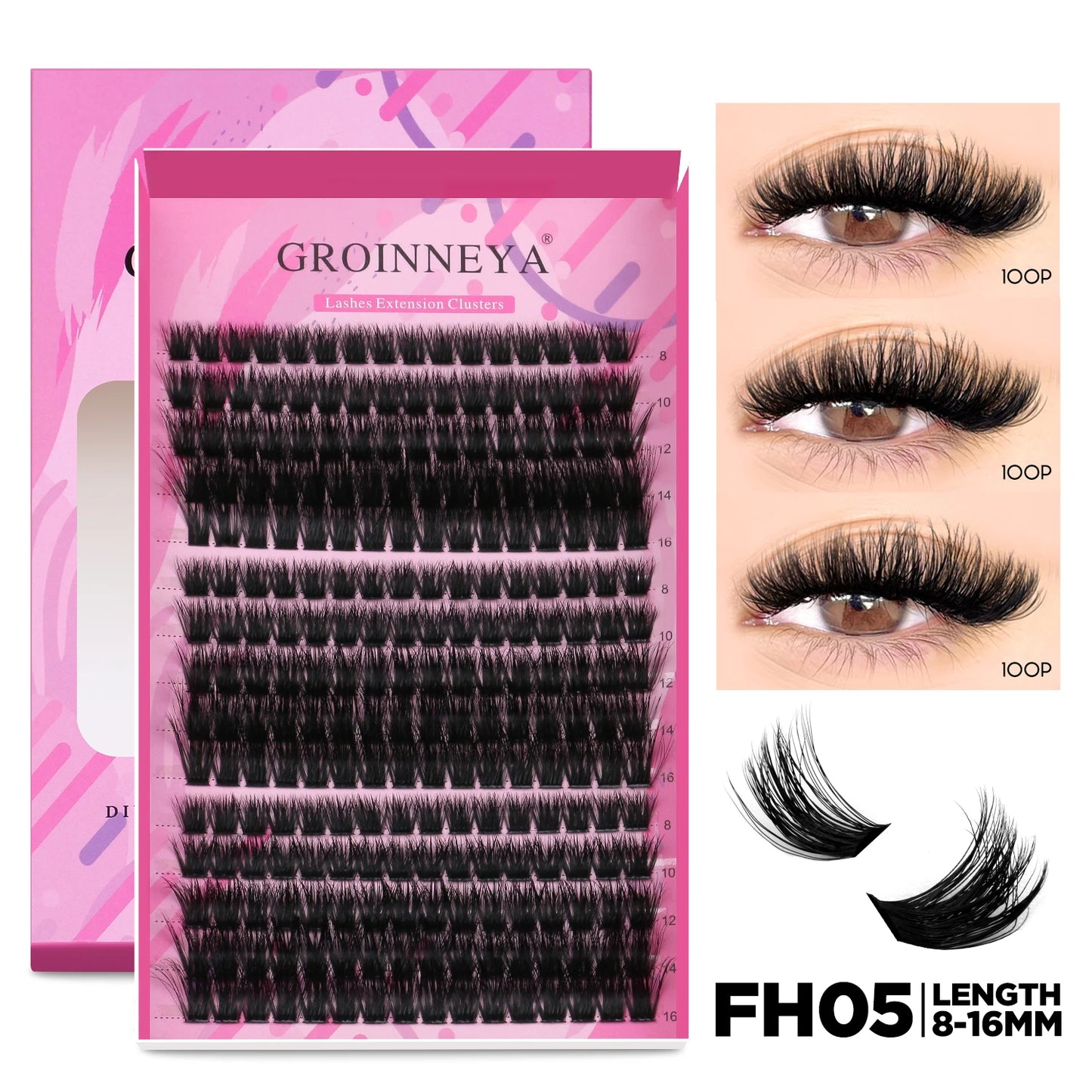 Lash Extension Kit Individual Lashes Cluster Mix Eyelashes