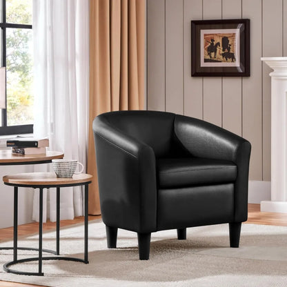 Modern Faux Leather Club Chair