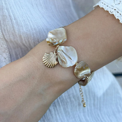 Starfish & Conch Shell Pendant Necklace