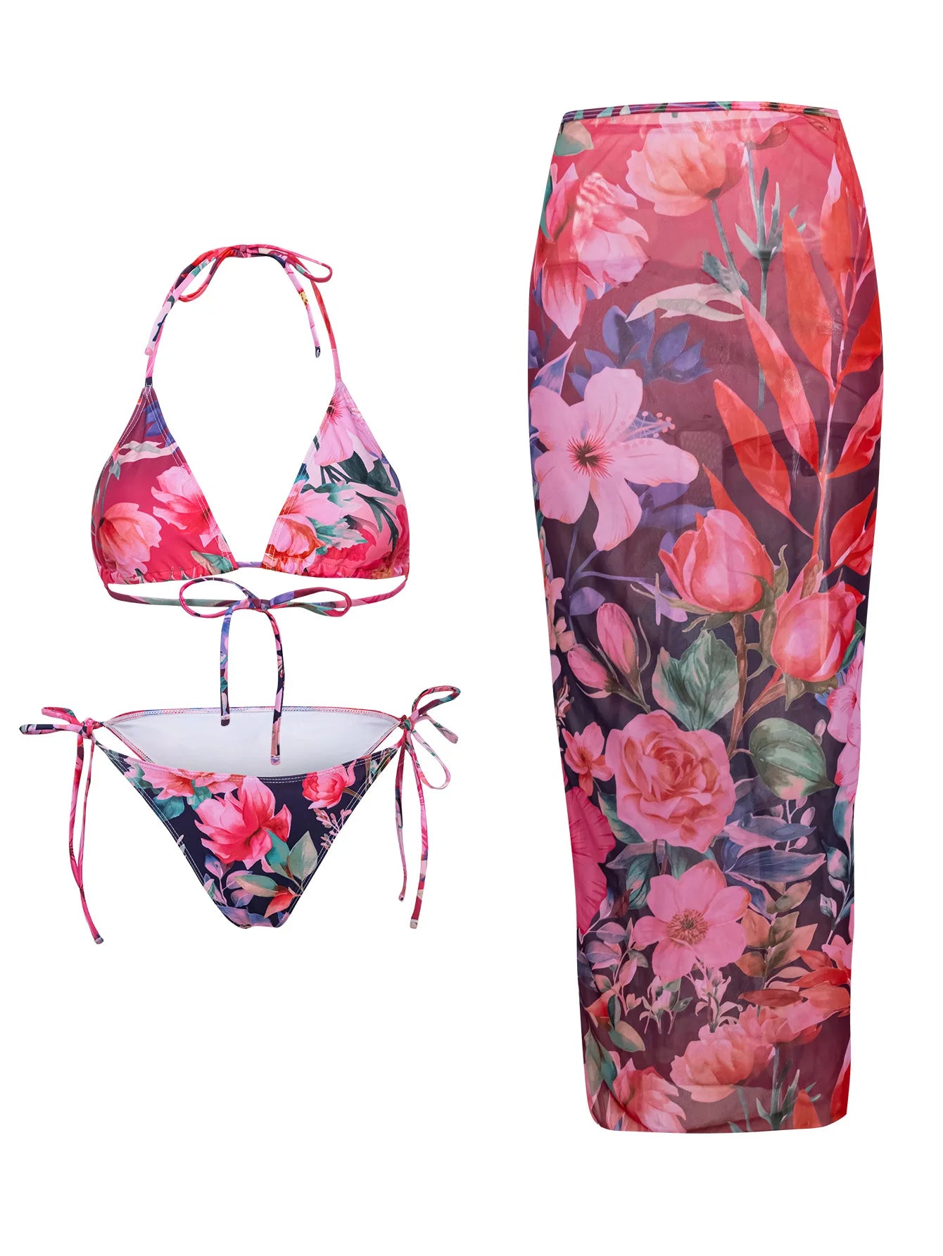 Tropical 3 Piece Swimwear Set