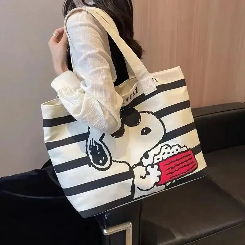 Snoopy Large Canvas Tote