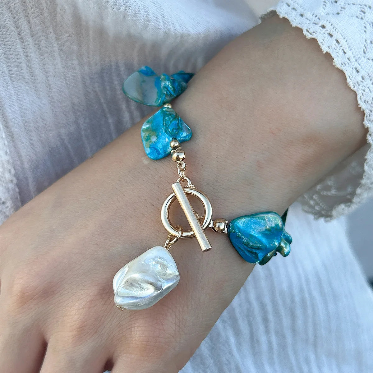 Starfish & Conch Shell Pendant Necklace