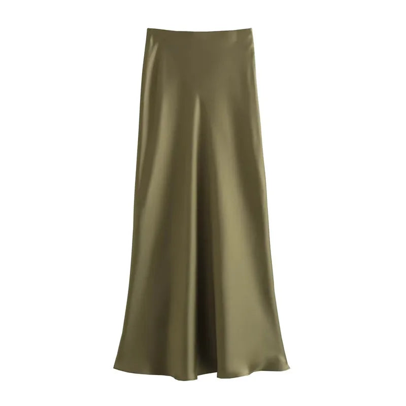 Trumpet Satin Skirt