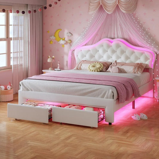 Princess Bed & LED Lights