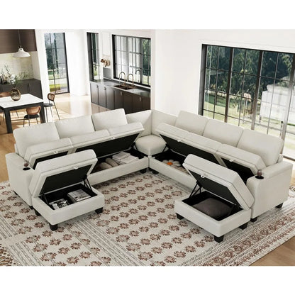 Modular Sectional Sofa with Storage