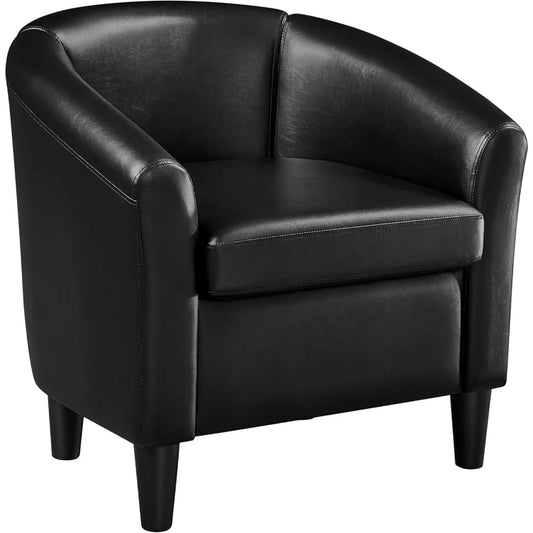 Modern Faux Leather Club Chair