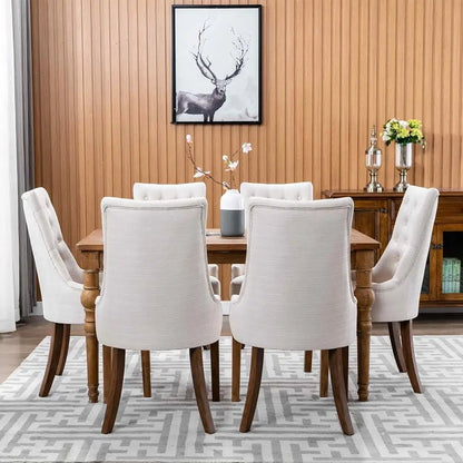 Modern Wingback Dining Chairs Set of 6