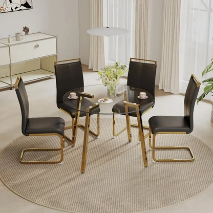 City Chic 42” Round Dining Table Set for 4,