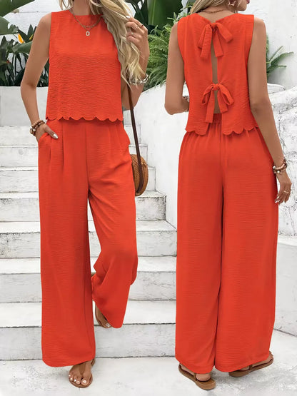 Tie-back Casual Jumpsuit