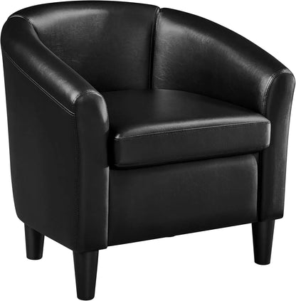 Modern Faux Leather Club Chair