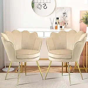Shell Back Accent Chairs/ Set of 2