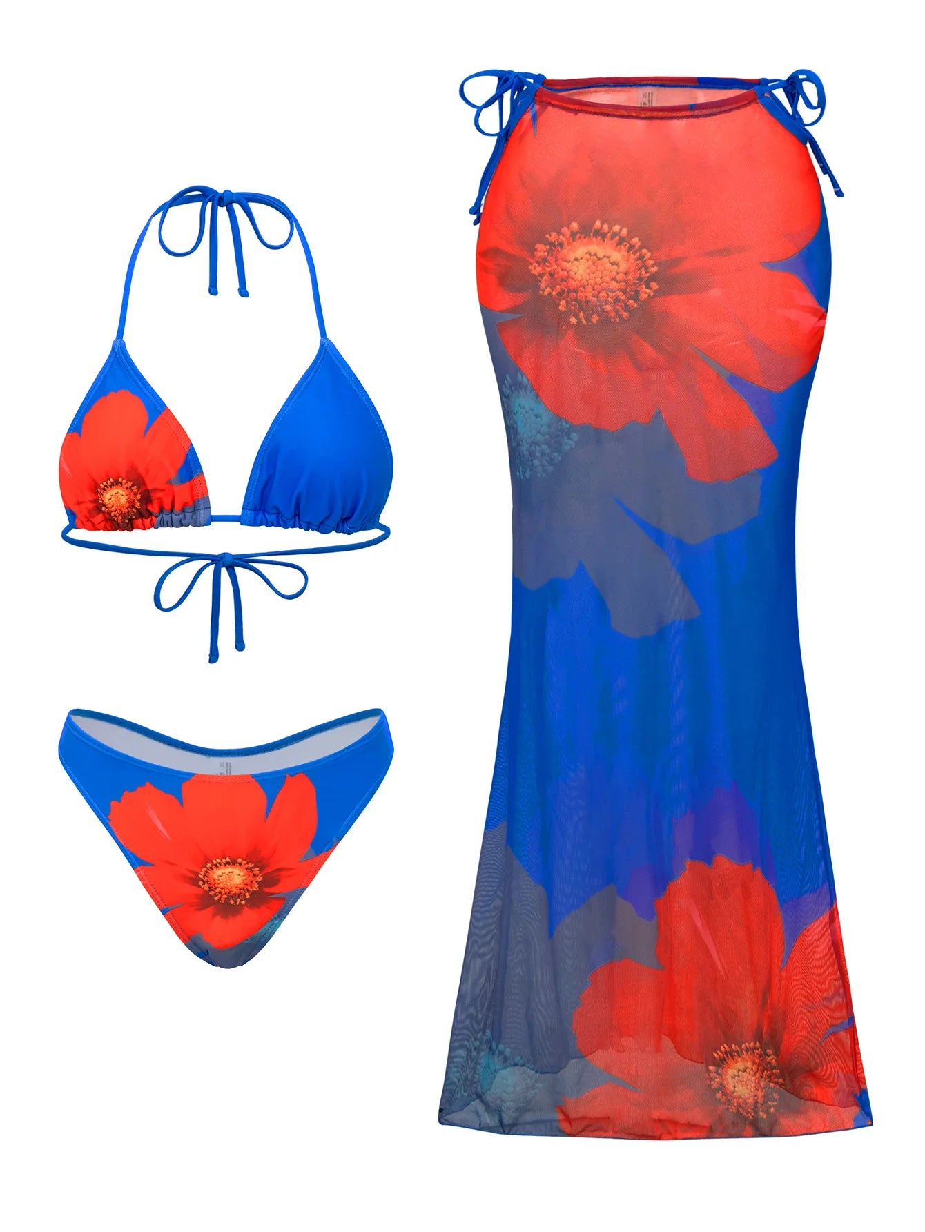Tropical 3 Piece Swimwear Set