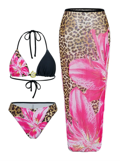 Tropical 3 Piece Swimwear Set