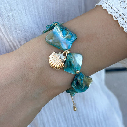 Starfish & Conch Shell Pendant Necklace